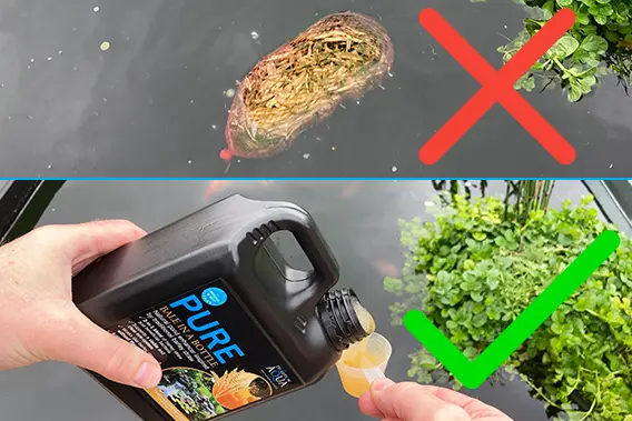 No Mess Icon – Clean and Easy Pond Treatment